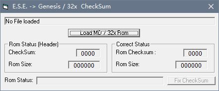 Fix CheckSum（MD ROM验证修正工具）