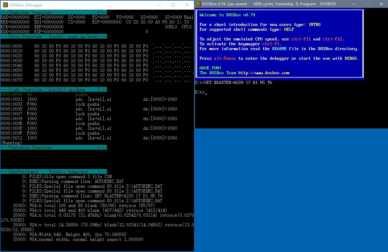 [DOS模拟器]Dosbox 0.74 Debugger