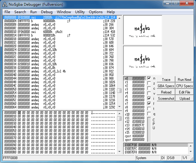NO$GBA 2.8e Debug Version 英文版