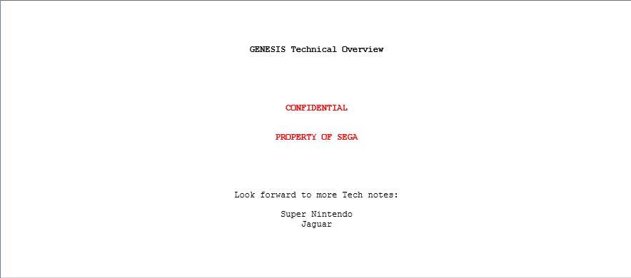 SEGA GENESIS MANUAL
